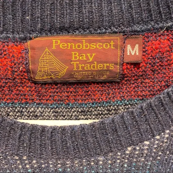 Vintage Made in USA Penobscot Bay Traders Sweater - Picture 2 of 3